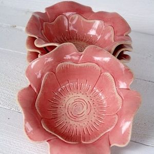 Pink Rose Shaped Serving Bowl 🔥